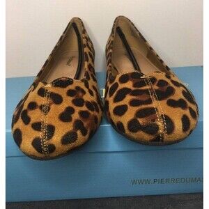 Pierre Dumas Women's Ballet Leopard Flat Size 7 1/2 M Slip On